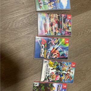 Nintendo Switch Game Set with Red and Blue Covers